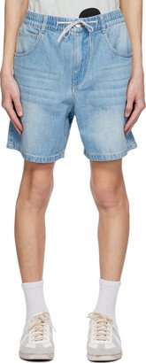 A PERSONAL NOTE 73 Blue Drawstring Denim Shorts