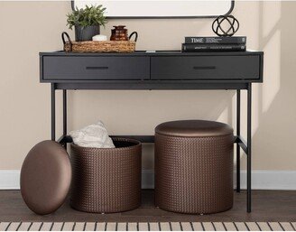 Maverick Nesting Ottoman Set Bronze