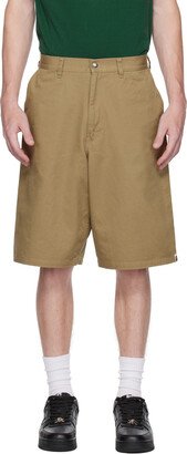 Tan One Point Shorts