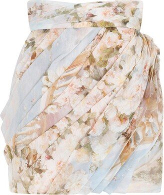 Luminosity Floral Printed Mini Skirt