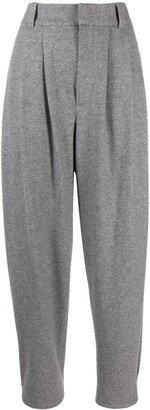 Tapered-Leg Cashmere Trousers