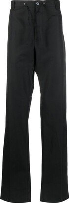 Drawstring-Waist Straight-Leg Trousers-AC