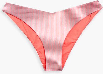 Chiara striped ribbed low-rise bikini briefs