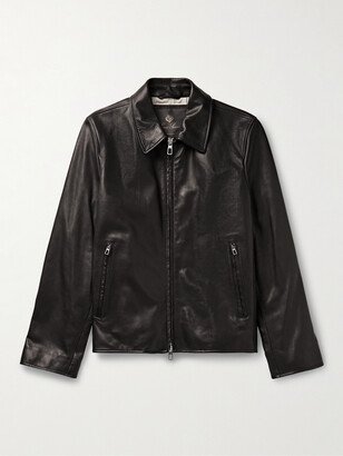 Full-Grain Leather Blouson Jacket