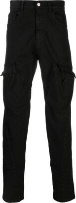 Cargo-Pockets Straight-Leg Trousers-AA