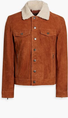 Bradford shearling-trimmed suede jacket