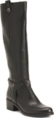 TJMAXX Leather High Shaft Boots With Buckles For Women