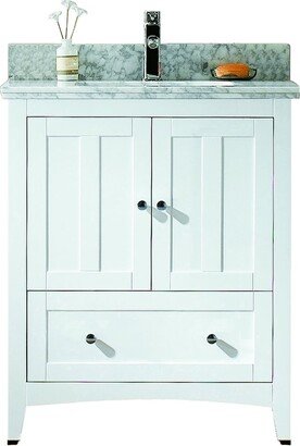 29.5-in. W x 18-in. D Modern Plywood-Veneer Vanity Base Only In White