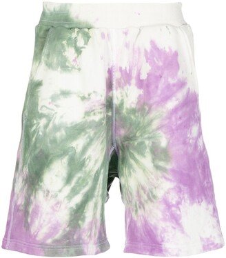 Stain Shade Tie-Dye Track Shorts