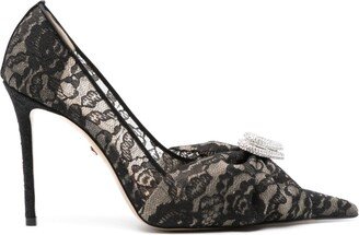 Double Bow 95mm lace pumps