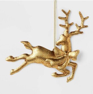 Metal Deer Christmas Tree Ornament Gold - Wondershop™