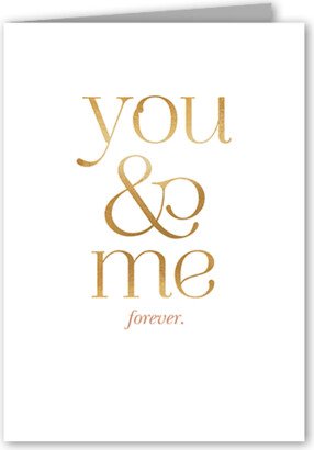 Anniversary Card: Forever Us Anniversary Card, White, 5X7, Matte, Folded Smooth Cardstock, Square