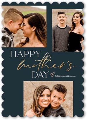 Mother's Day Cards: Heartfelt Occasion Mother's Day Card, Blue, 5X7, Matte, Signature Smooth Cardstock, Scallop