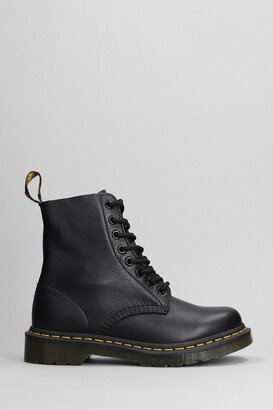 1460 Pascal Combat Boots In Black Leather-AD