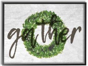 Gather Boxwood Wreath Typography Wall Art Collection