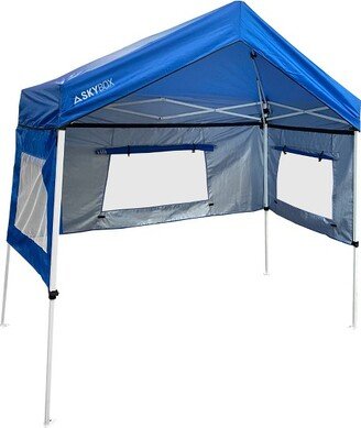 Canopy Skybox 3.2 Foot x 6.5 Foot Instant Multipurpose Height Adjustable Steel Frame Outdoor Sport Shelter Canopy with Carry Bag, Blue