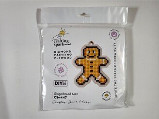 Crafting Spark Gingerbread Man CSw447 Diamond Painting on Plywood Kit