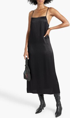 Christie satin midi slip dress