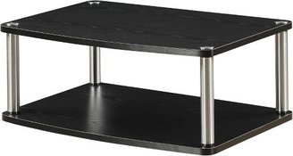 Two-Tier Swivel Riser TV Stand for TVs up to 20 Black - Breighton Home