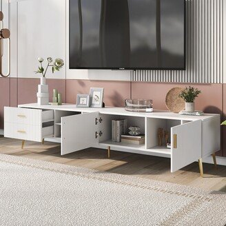 GEROJO Modern TV Stand with Ample Storage, Sleek Design, and Durable Construction for TVs up to 77 Inches