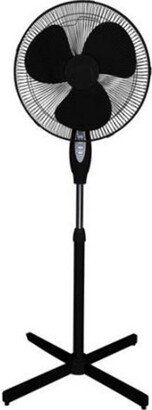 Optimus 16 in. Oscillating Stand Fan-Black