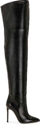 Stiletto Over The Knee Boot in Black