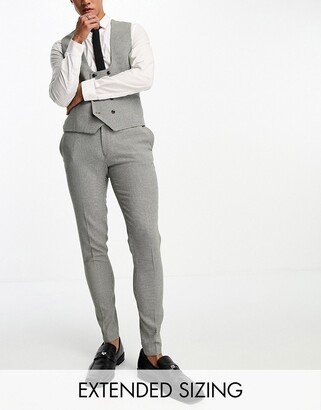 super skinny suit pants in olive in birdeye texture