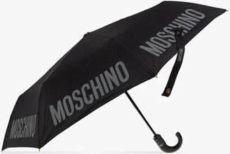 Folding Umbrella With Logo Unisex - Black-AH