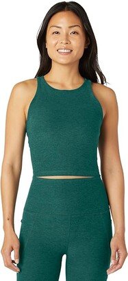 Spacedye Refocus Cropped Tank (Lunar Teal Heather) Women's Clothing