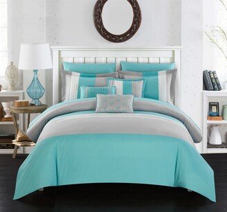 Hester Turquoise Color Block 10-piece Bed in a Bag Set