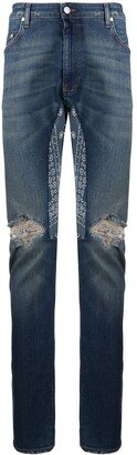 Bandana-Pocket Skinny Jeans