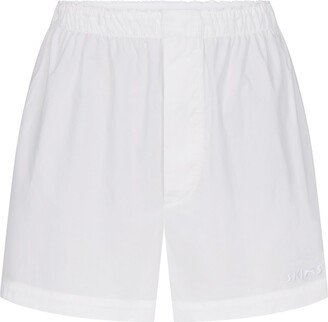 Cotton Poplin Sleep Short | Snow Logo