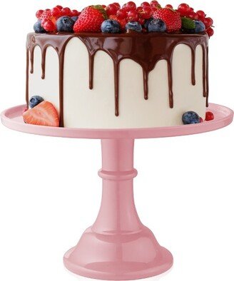 Last Confection Round Cake Stand, Pink - 11 Melamine Dessert Display Holder