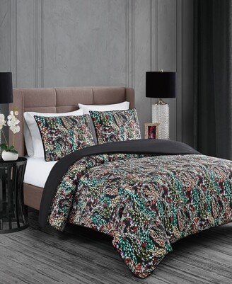 Home Cassat Floral 3 Piece Duvet Set, Full/Queen