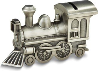 Curata Pewter-Tone Finish Metal Train Bank