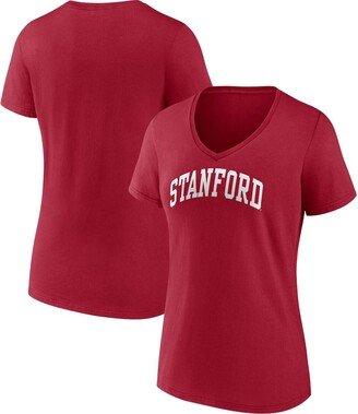 Women's Branded Cardinal Stanford Cardinal Basic Arch V-Neck T-shirt