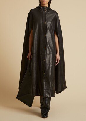 The Roygen Cape in Black Leather