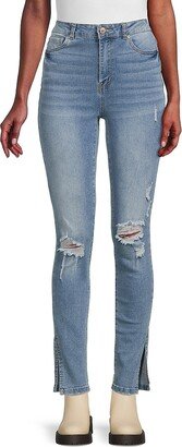 Gemma Rae Slit High Rise Skinny Jeans