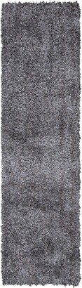 Shag SG531 HAND TUFTED Area Rug - Grey/Grey - 2'3x10'