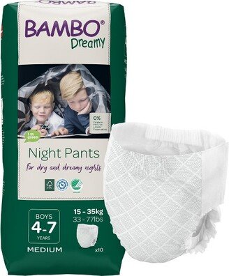 Bambo Nature Bambo Dreamy Potty Training Night Pants for Boys Ages 4-7, 10 Count, 6 Packs, 60 Total