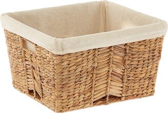 Medium Mixed Water Hyacinth Weave Bin Natural