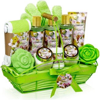 Lovery Magnolia Jasmin Body Self Care Package Gift Basket, 13 Piece