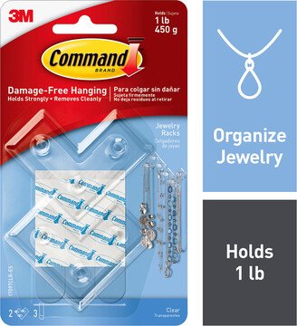 Command Jewelry Racks Clear Pkg/2