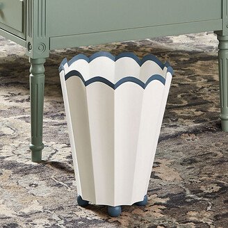 Annabelle Scalloped Waste Basket