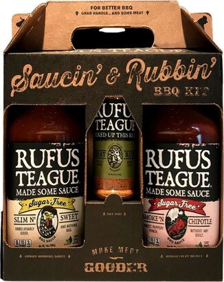 Alder Creek Gift Baskets Rufus Teague Sugar-Free Bbq Gift Tote, Set of 3 - Multi, Assorted