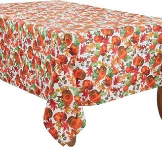 Saro Lifestyle Pumpkin Foliage Printed Tablecloth, Multi,