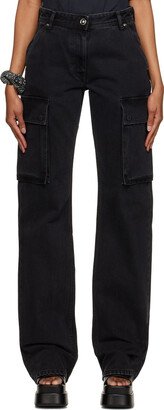 Black Flap Pocket Jeans