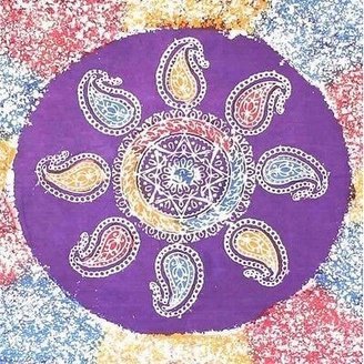 Handmade Cotton Snowflake Batik Paisley Tablecloth Rectangle Purple Red Blue Yellow Kitchen Dining Linen