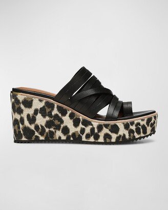 Ithaca Multi Toe-Ring Wedge Sandals