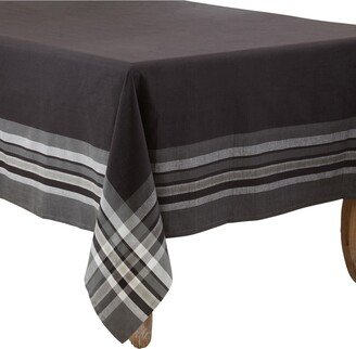 Saro Lifestyle Striped Border Design Tablecloth, 70